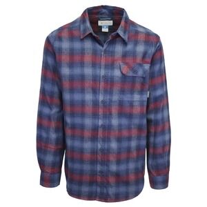 Columbia Weston Pass Flannel Shirt Mens Small Plaid Red Long Sleeve NWT
